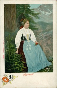 Alte Ansichtskarte Appenzell, Appenzeller Tracht