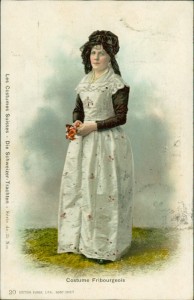 Alte Ansichtskarte Fribourg / Freiburg, Costume Fribourgeois