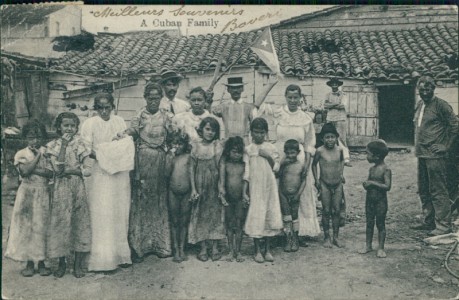 Alte Ansichtskarte Kuba, A Cuban Family