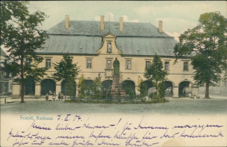 Alte Ansichtskarte Soest, Rathaus