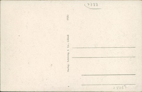 Adressseite der Ansichtskarte Warstein, Blick auf die alte Kirche und den Zehnthof