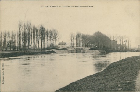 Alte Ansichtskarte Neuilly-sur-Marne, L'Ecluse de Neuilly-sur-Marne
