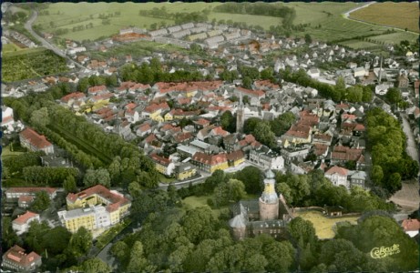 Alte Ansichtskarte Jever, Fliegeraufnahme