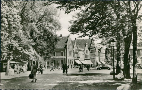 Alte Ansichtskarte Norden, Marktplatz