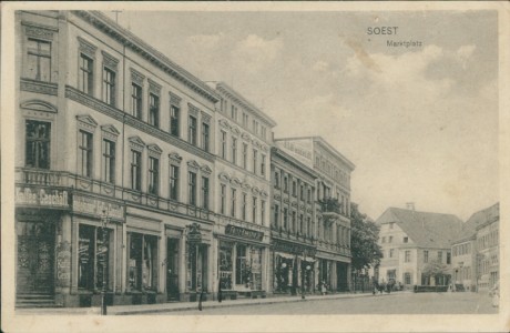 Alte Ansichtskarte Soest, Marktplatz