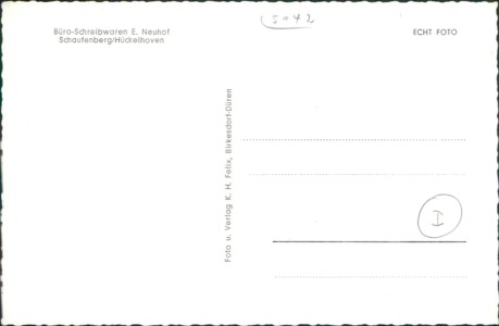 Adressseite der Ansichtskarte Hückelhoven, Zeche 1