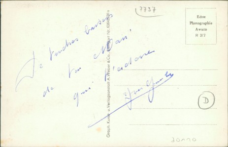 Adressseite der Ansichtskarte Bad Dürrheim, Friedrichstraße