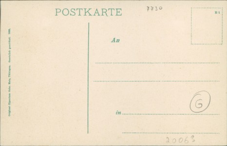 Adressseite der Ansichtskarte Villingen, Partie b. der Brücke